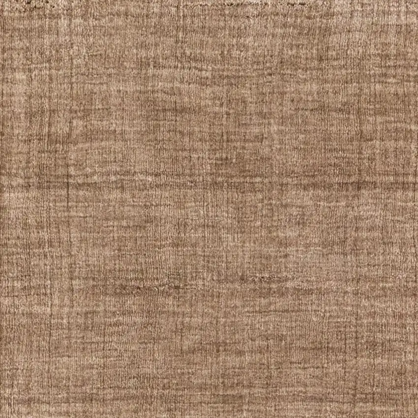 8' Tan Wool Hand Woven Area Rug Photo 3