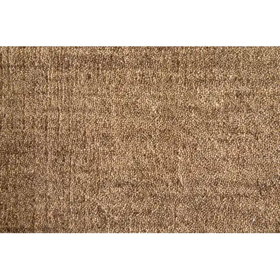 8' Tan Wool Hand Woven Area Rug Photo 9