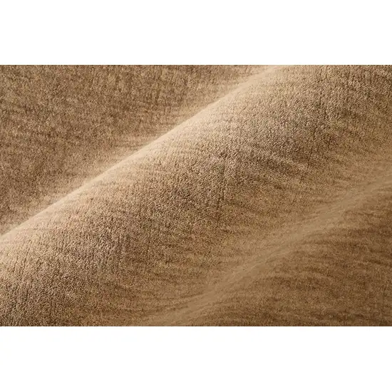 8' Tan Wool Hand Woven Area Rug Photo 8