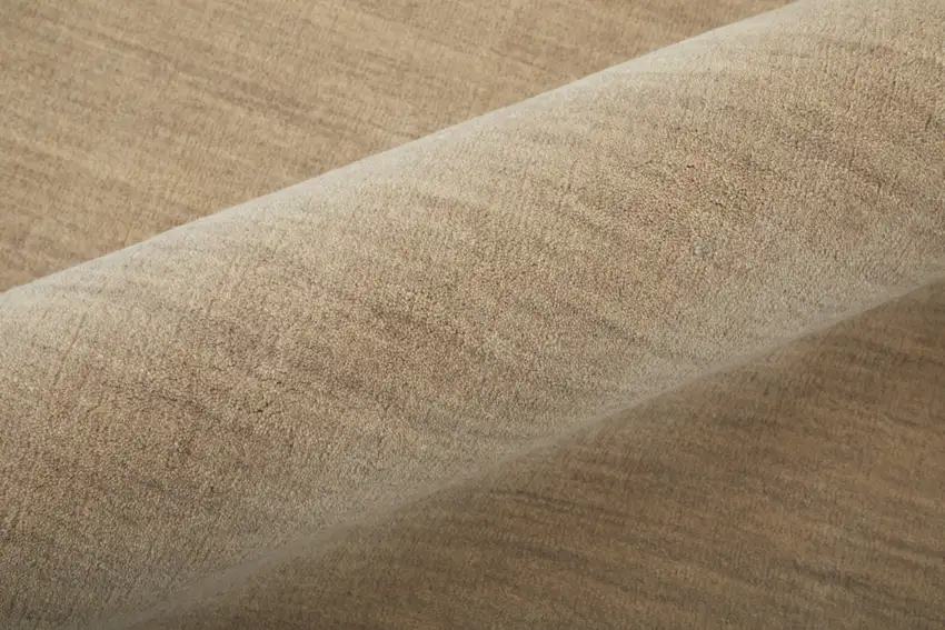 8' Tan Wool Hand Woven Runner Rug Photo 7