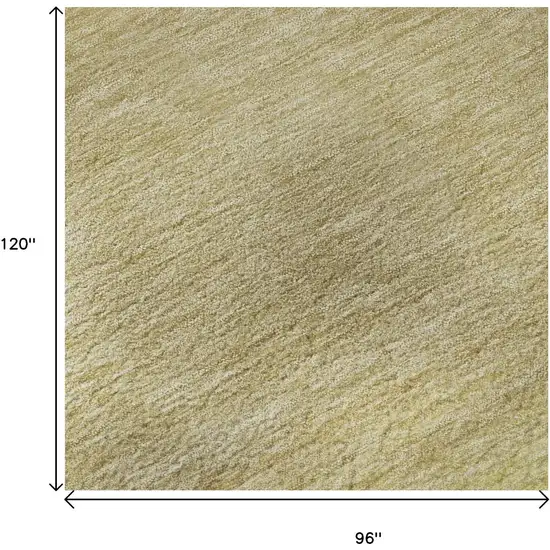 8' Tan Yellow And Beige Striped Washable Area Rug With UV Protection Photo 8