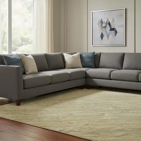 8' Tan Yellow And Beige Striped Washable Area Rug With UV Protection Photo 2