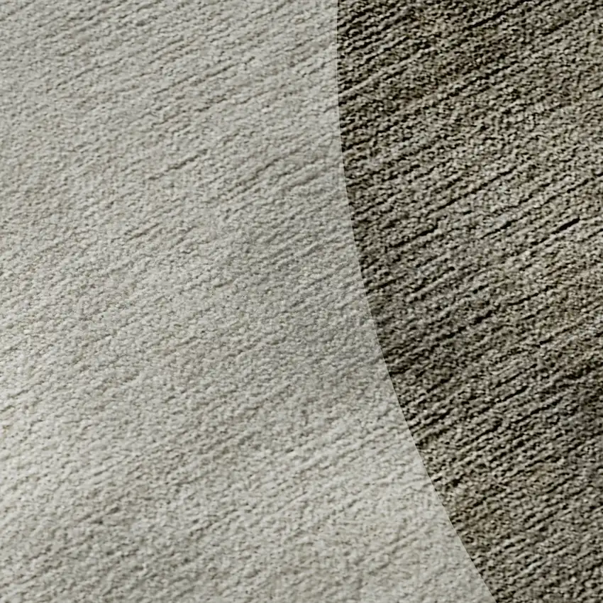 8' Taupe And Beige Geometric Washable Round Rug With UV Protection Photo 9