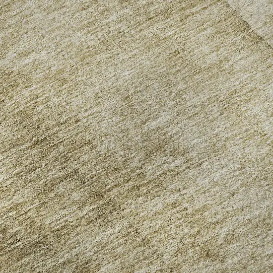 8' Taupe And Beige Ombre Washable Round Rug With UV Protection Photo 8