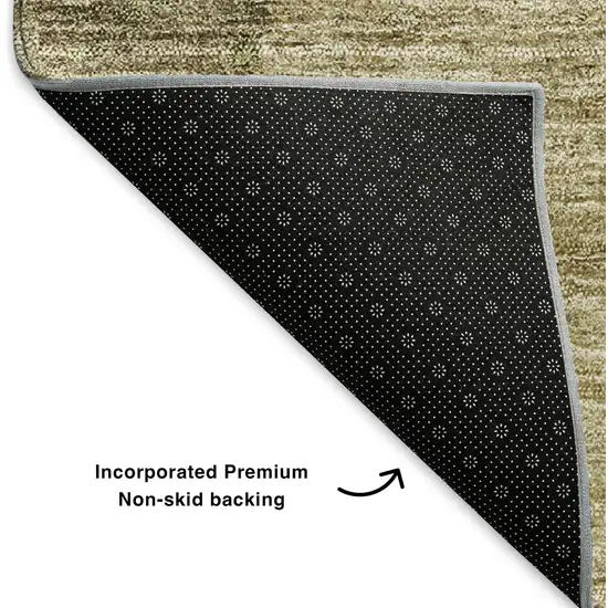 8' Taupe And Beige Ombre Washable Round Rug With UV Protection Photo 5