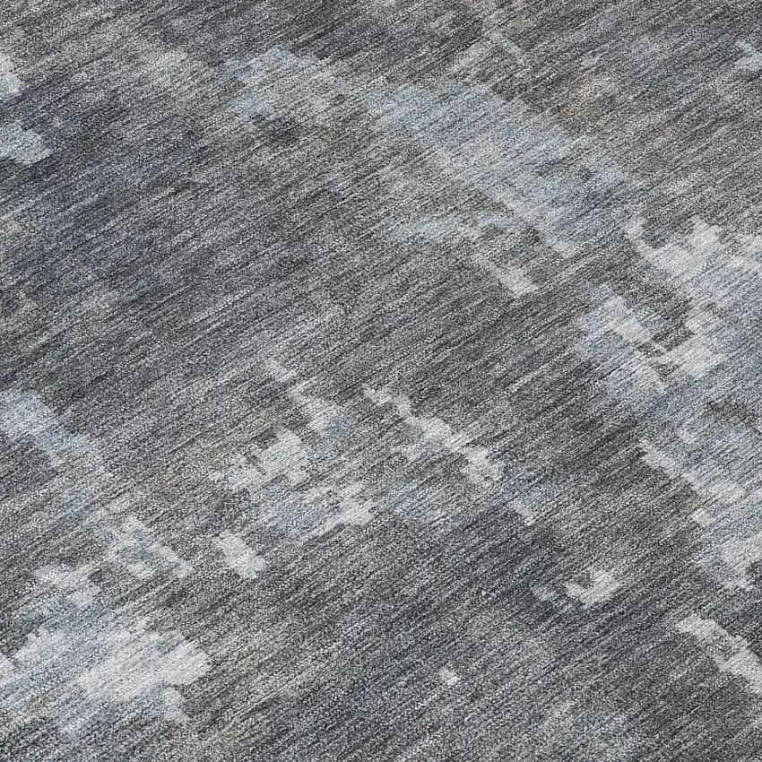 8' Taupe And Beige Round Abstract Washable Indoor Outdoor Area Rug Photo 9