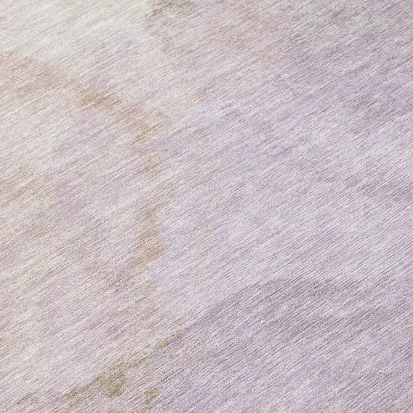 8' Taupe And Beige Round Abstract Washable Indoor Outdoor Area Rug Photo 7