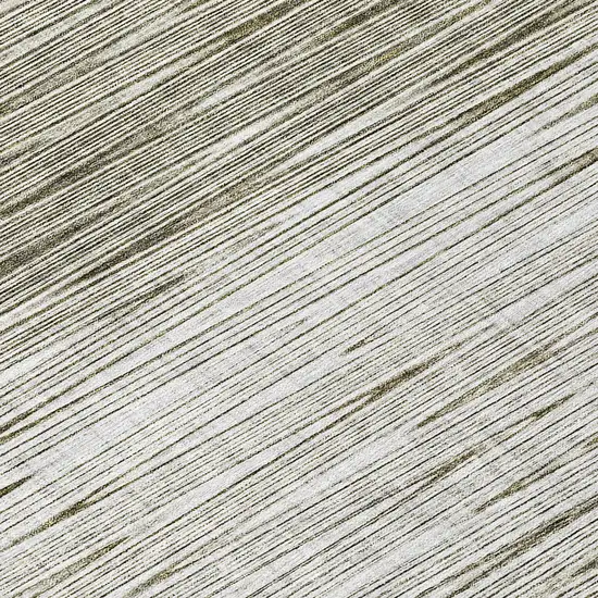 8' Taupe And Beige Round Abstract Washable Indoor Outdoor Area Rug Photo 8