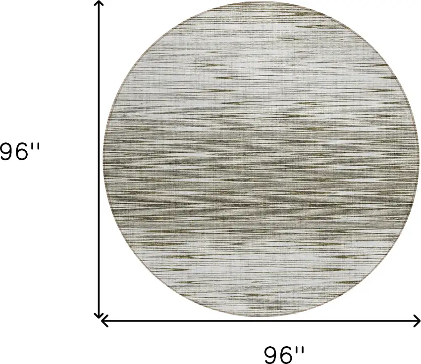 8' Taupe And Beige Round Abstract Washable Indoor Outdoor Area Rug Photo 3