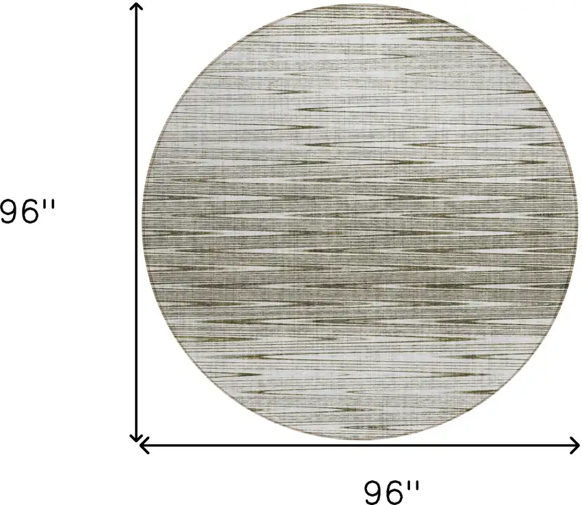 8' Taupe And Beige Round Abstract Washable Indoor Outdoor Area Rug Photo 3