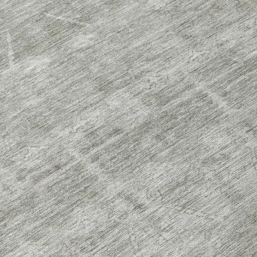 8' Taupe And Brown Round Tribal Washable Indoor Outdoor Area Rug Photo 6