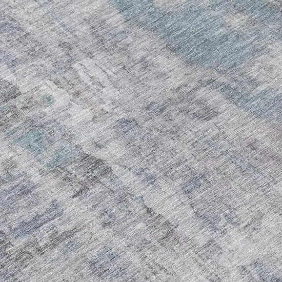 8' Taupe And Gray Round Abstract Washable Indoor Outdoor Area Rug Photo 8