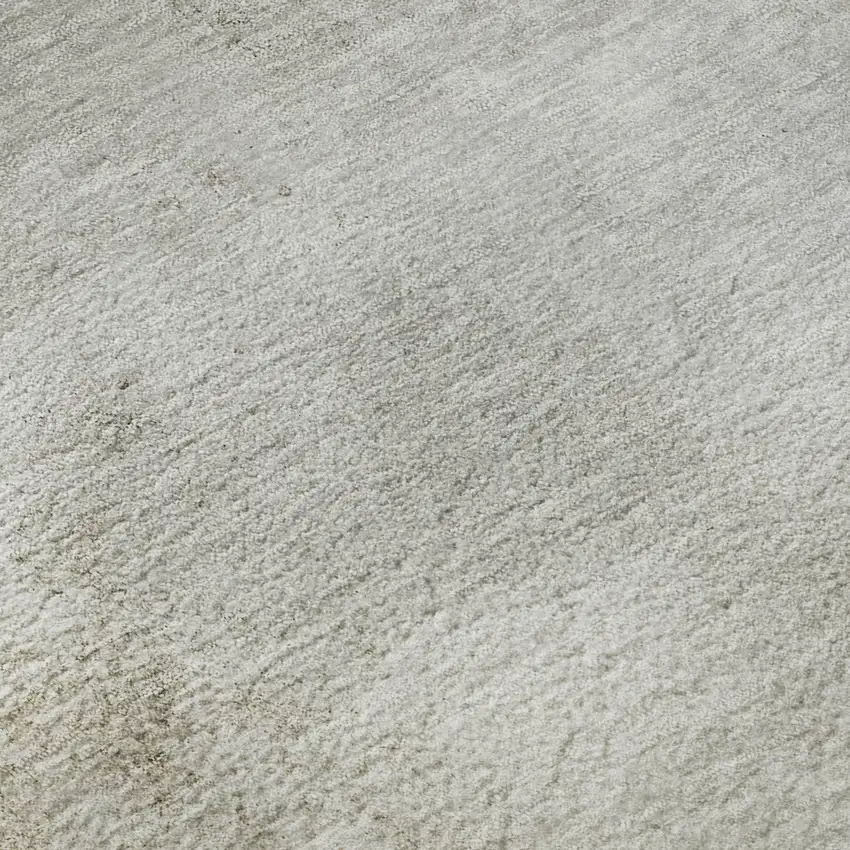 8' Taupe And Ivory Abstract Washable Round Rug With UV Protection Photo 9