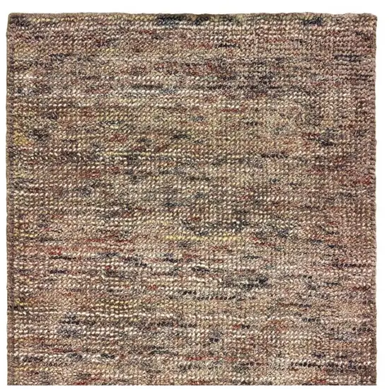 8' Taupe And Pink Hand Tufted Runner Rug Photo 5