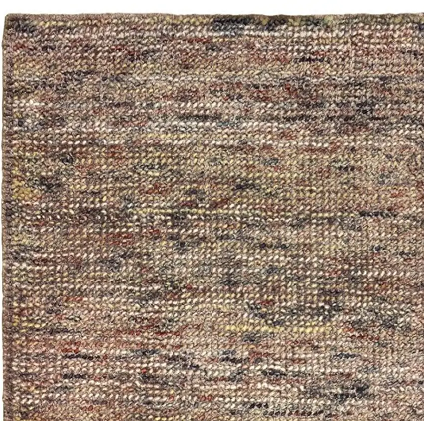 8' Taupe And Pink Hand Tufted Runner Rug Photo 4