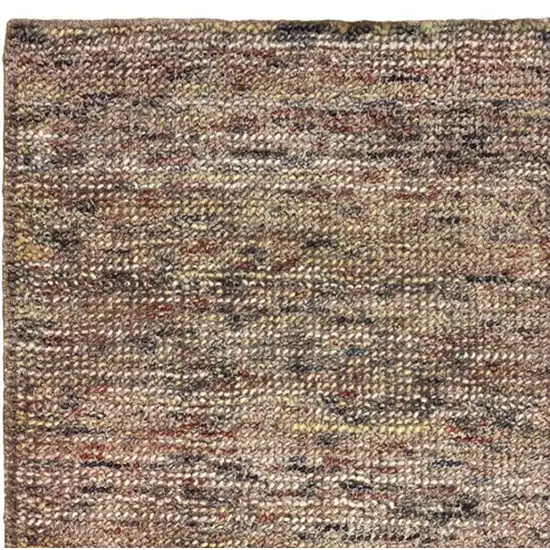 8' Taupe And Pink Hand Tufted Runner Rug Photo 4