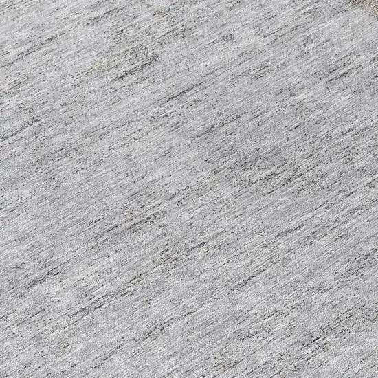8' Taupe Beige And Blue Round Geometric Washable Indoor Outdoor Area Rug Photo 8