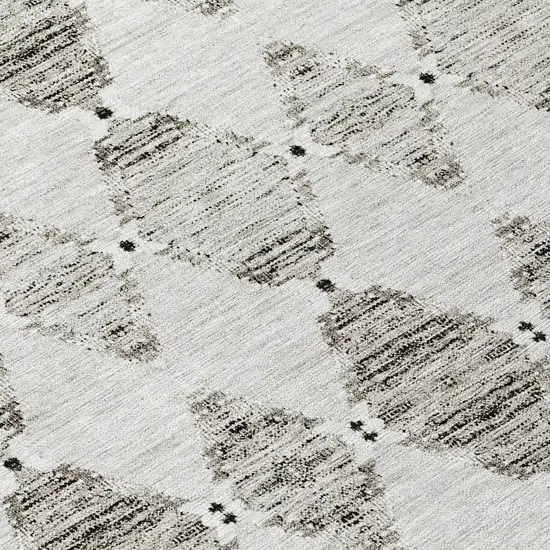 8' Taupe Beige And Coffee Round Moroccan Washable Indoor Outdoor Area Rug Photo 4