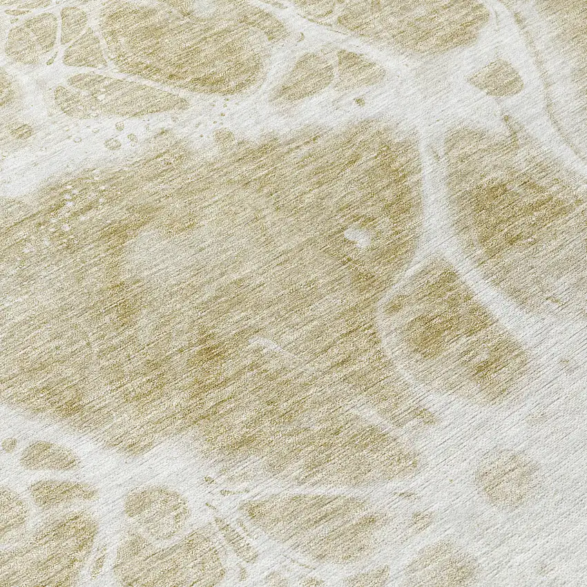 8' Taupe Beige And Ivory Round Nautical Washable Indoor Outdoor Area Rug Photo 8