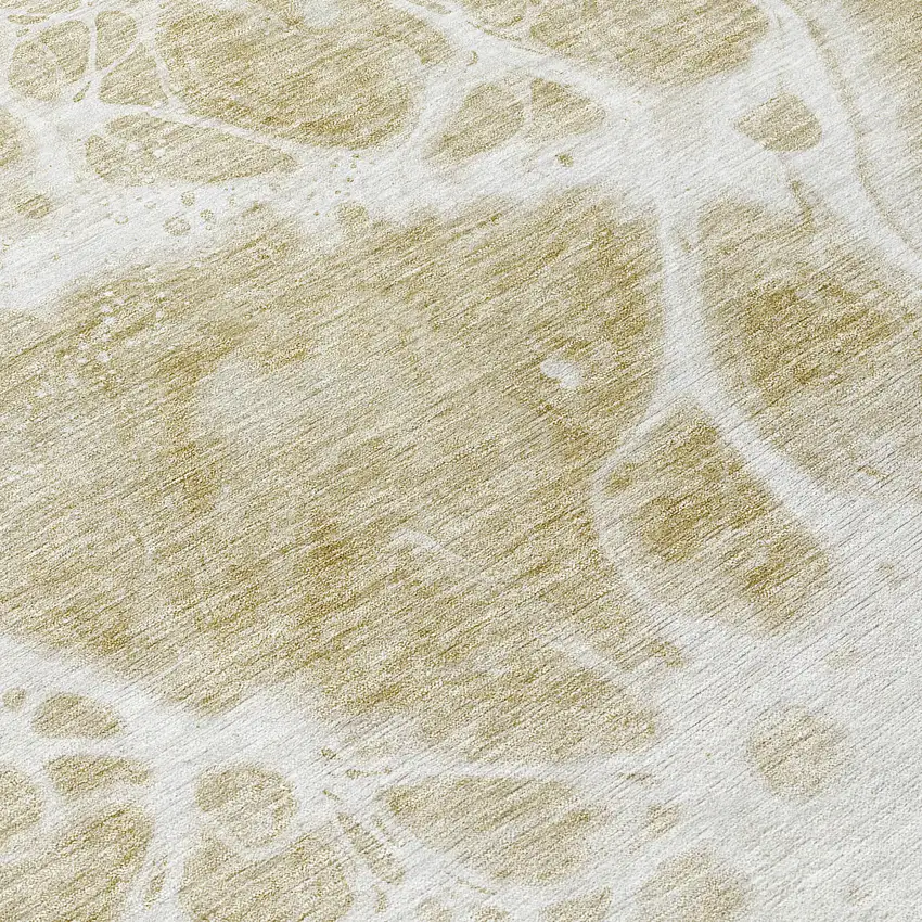8' Taupe Beige And Ivory Round Nautical Washable Indoor Outdoor Area Rug Photo 8
