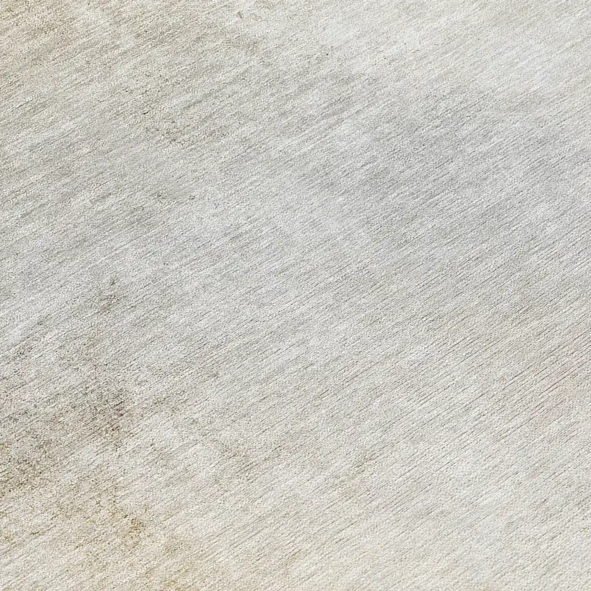 8' Taupe Beige And Ivory Round Ombre Washable Indoor Outdoor Area Rug Photo 7