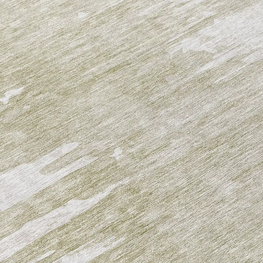 8' Taupe Beige And Tan Round Abstract Washable Indoor Outdoor Area Rug Photo 8