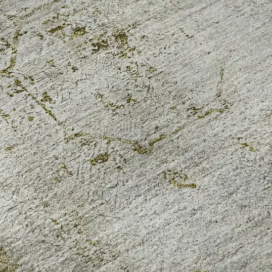 8' Taupe Brown And Gray Oriental Washable Round Rug With UV Protection Photo 8