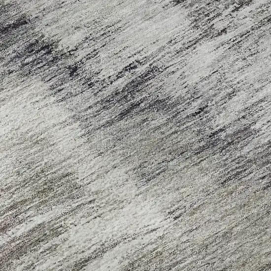 8' Taupe Silver And Purple Abstract Washable Round Rug With UV Protection Photo 9