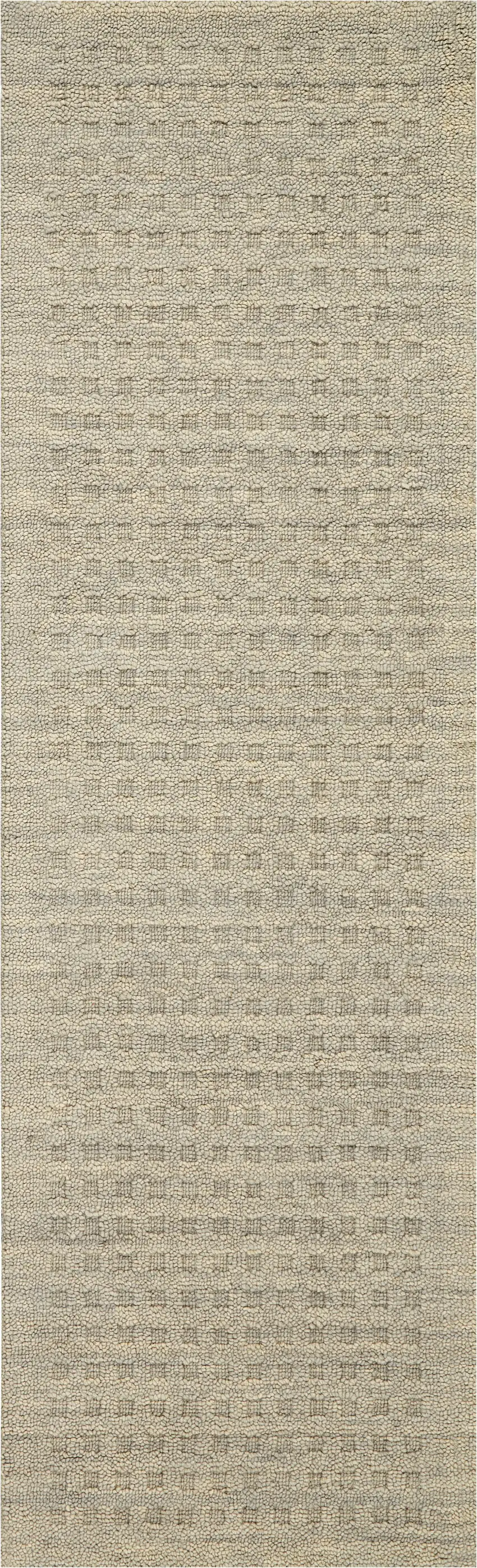 8' Taupe Wool Runner Rug Photo 5