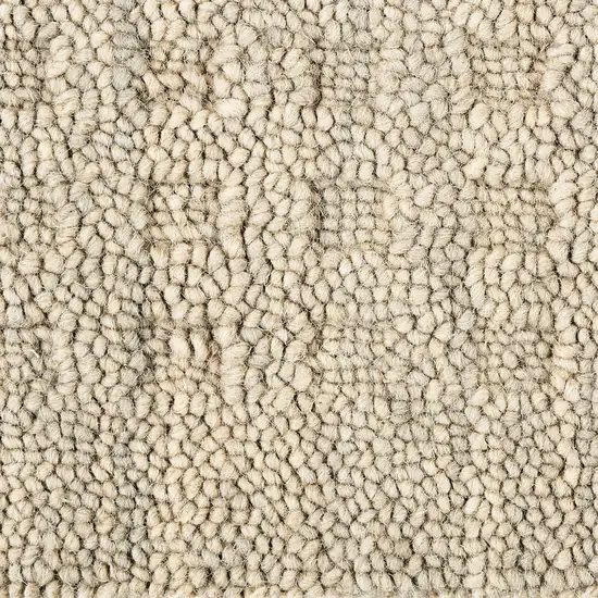 8' Taupe Wool Runner Rug Photo 2