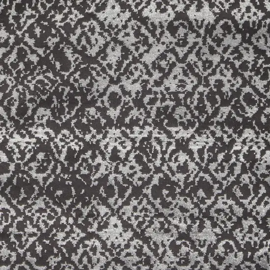 8' Taupe and Gray Abstract Power Loom Runner Rug Photo 7