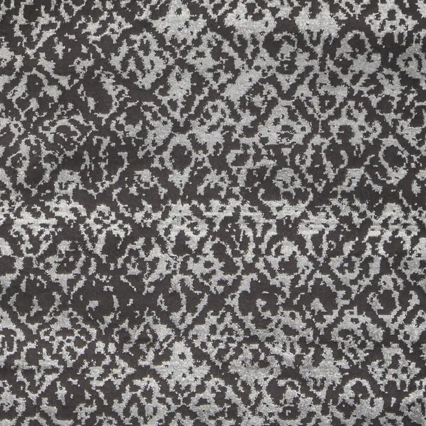 8' Taupe and Gray Abstract Power Loom Runner Rug Photo 7