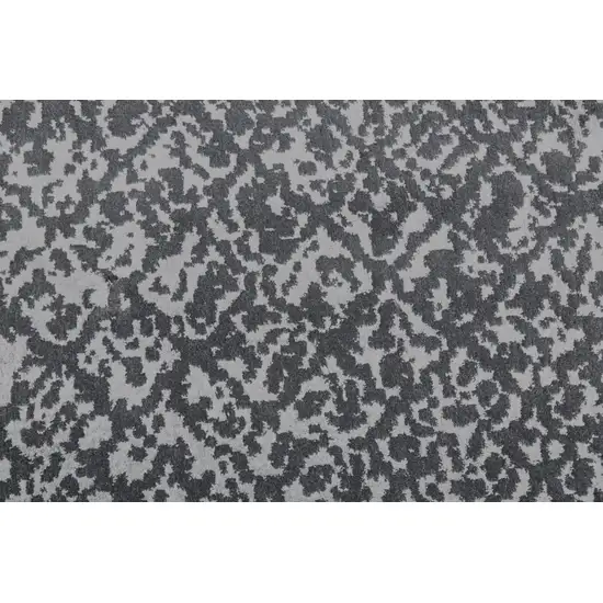 8' Taupe and Gray Abstract Power Loom Runner Rug Photo 8
