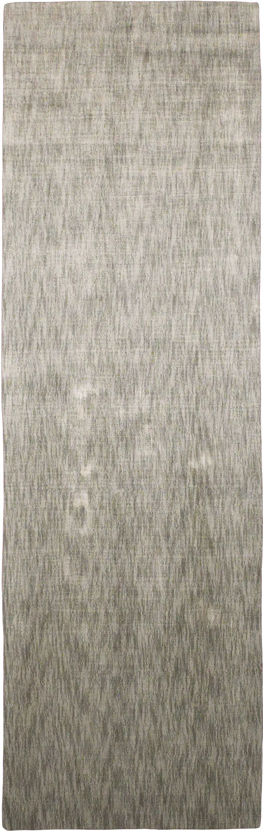 8' Taupe and Gray Chevron Hand Woven Runner Rug Photo 2