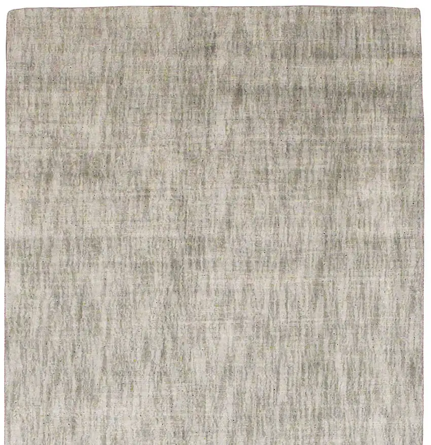 8' Taupe and Gray Chevron Hand Woven Runner Rug Photo 5