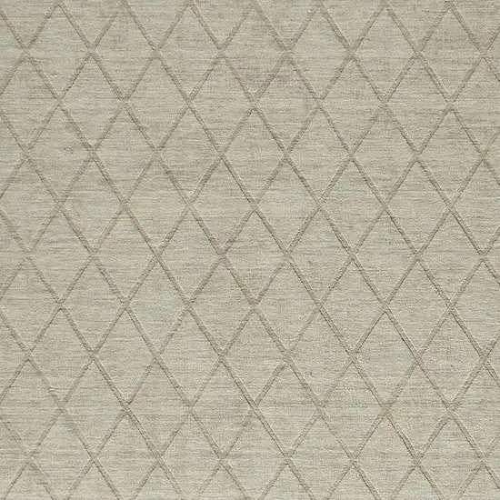 6' Taupe and Ivory Floral Non Skid Runner Rug Photo 3