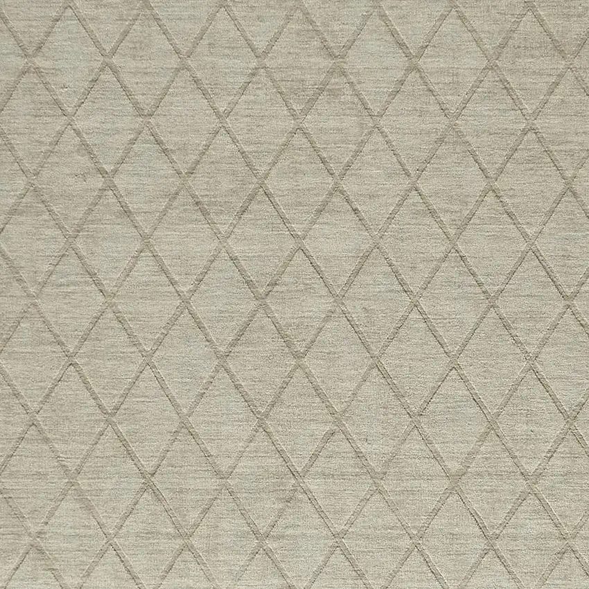 6' Taupe and Ivory Floral Non Skid Runner Rug Photo 3