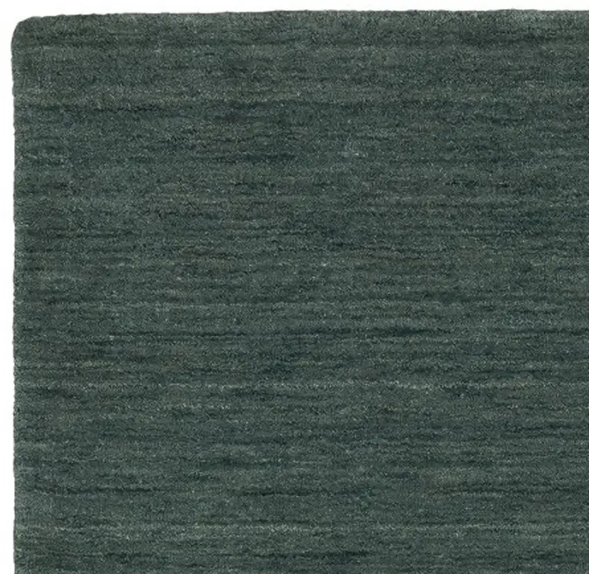 8' Teal And Blue Wool Hand Tufted Runner Rug Photo 5