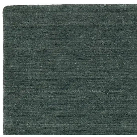 8' Teal And Blue Wool Hand Tufted Runner Rug Photo 5