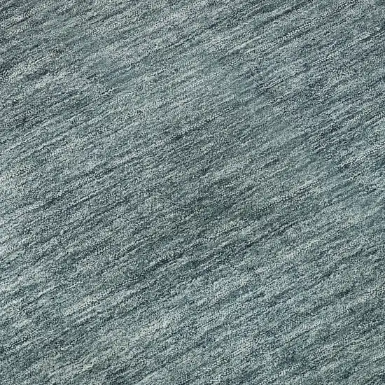 8' Teal And Gray Ombre Washable Round Rug With UV Protection Photo 9