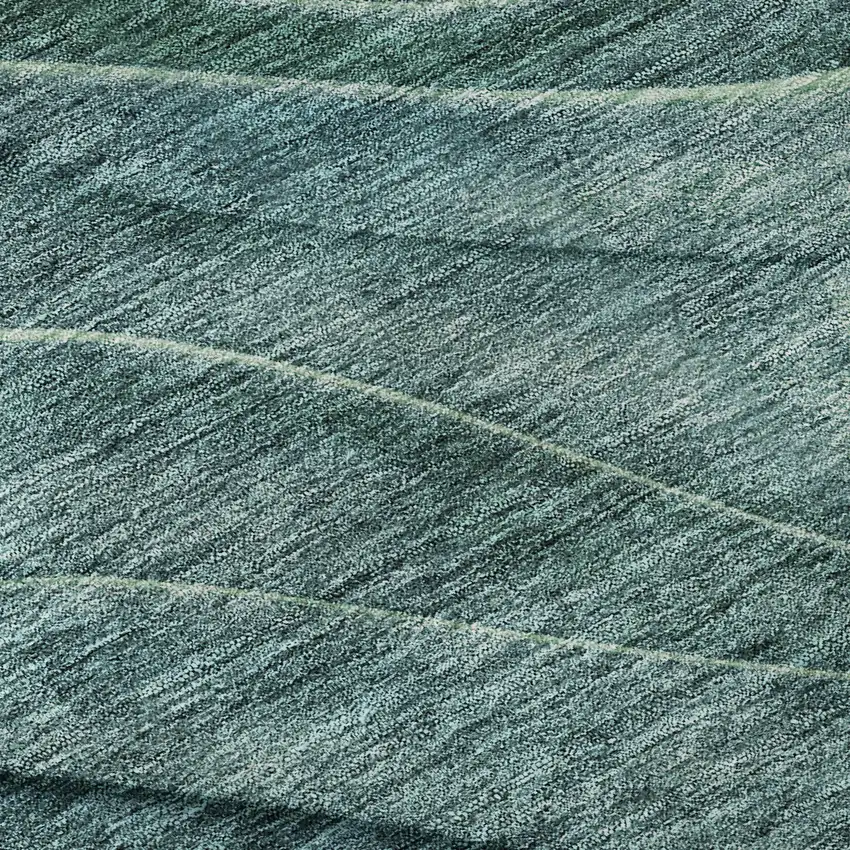 8' Teal And Green Abstract Washable Round Rug With UV Protection Photo 8