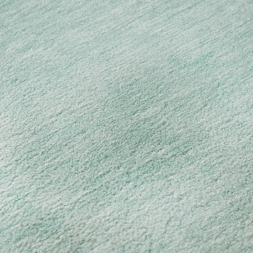 8' Teal And Ivory Abstract Washable Round Rug With UV Protection Photo 8