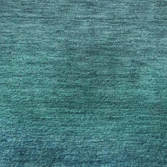 8' Teal And Sky Blue Ombre Washable Round Rug With UV Protection Photo 9