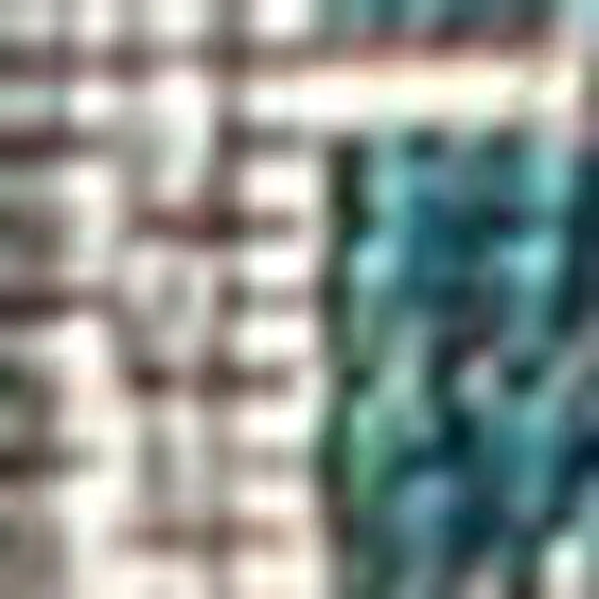 8' Teal Blue And Gray Medallion Indoor Outdoor Runner Rug Photo 3