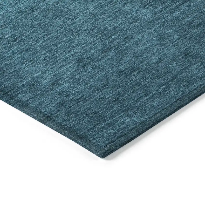 8' Teal Blue And Sky Blue Round Ombre Washable Indoor Outdoor Area Rug Photo 6