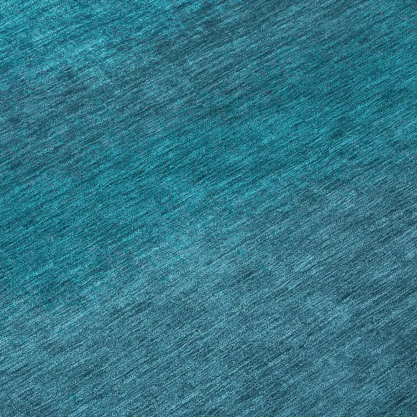 8' Teal Blue And Sky Blue Round Ombre Washable Indoor Outdoor Area Rug Photo 9