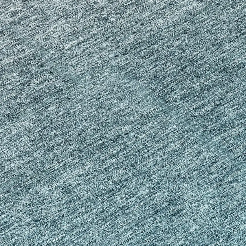 8' Teal Blue Gray And Charcoal Round Ombre Washable Indoor Outdoor Area Rug Photo 8