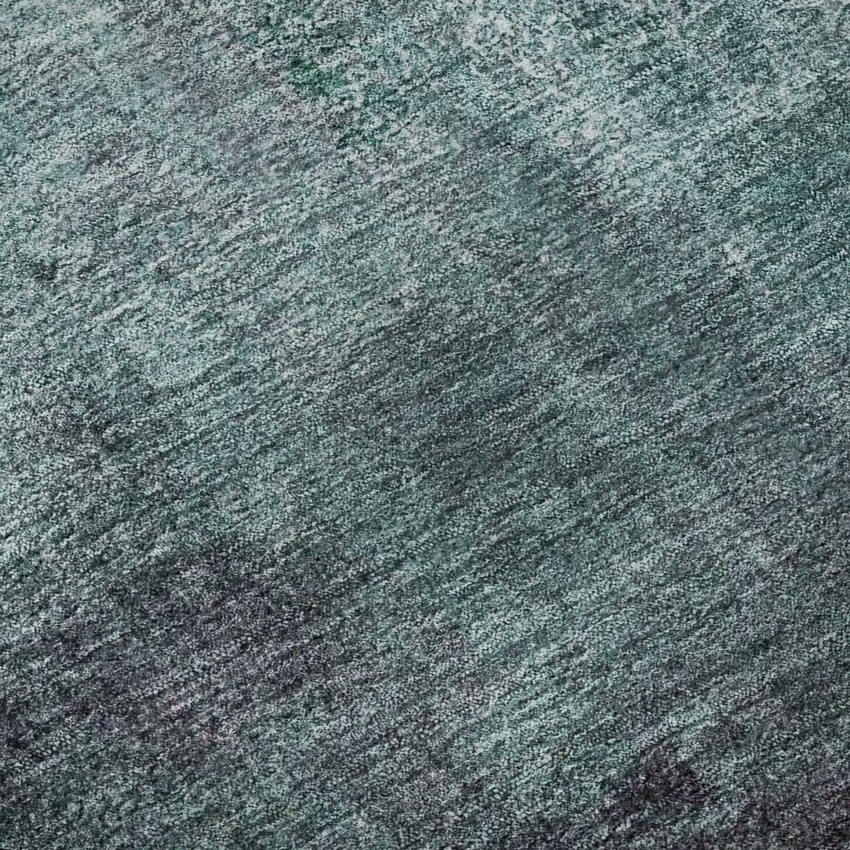 8' Teal Ivory And Purple Abstract Washable Round Rug With UV Protection Photo 9