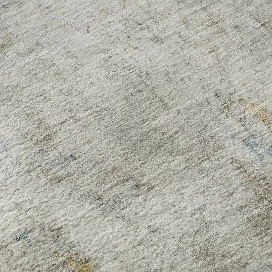 8' Teal Pink And Gold Abstract Washable Area Rug With UV Protection Photo 7