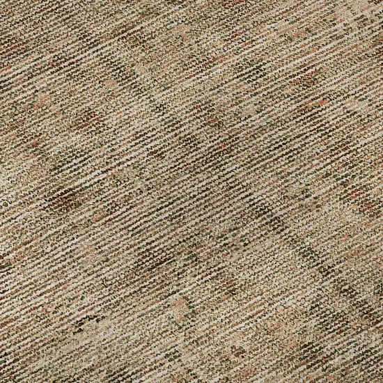 8' Terra Cotta And Copper Southwestern Washable Round Rug With UV Protection Photo 9